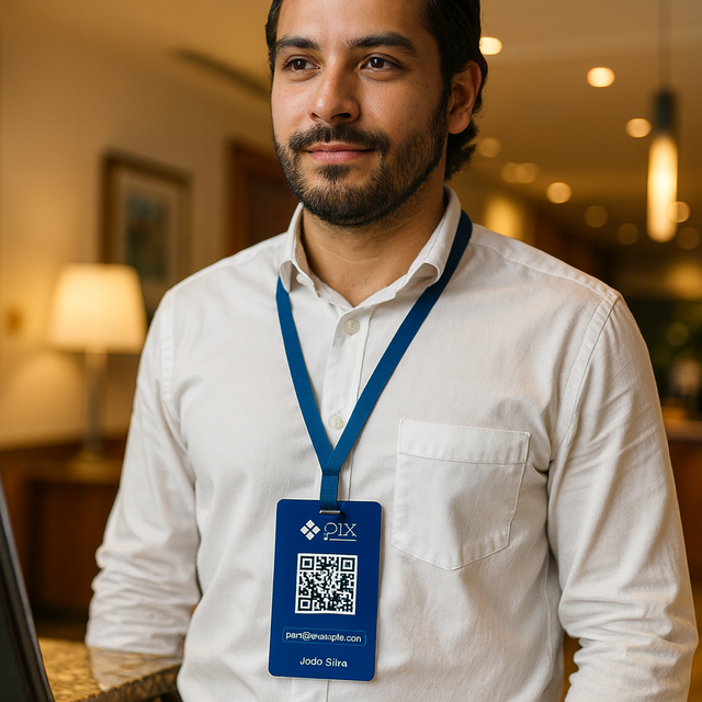 Exemplo de uso: Crachá Corporativo